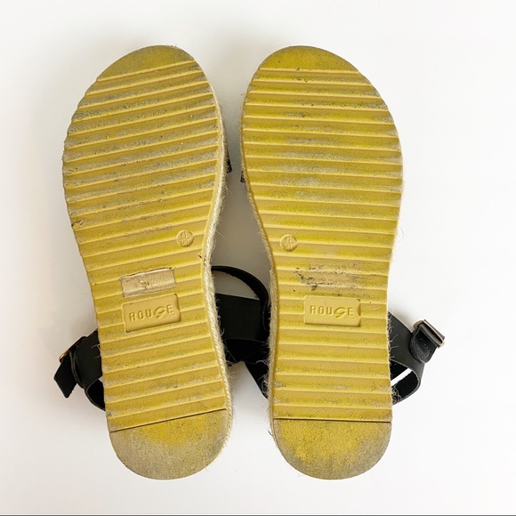 Rouge Helium Platform Sandals Espadrille Sz 8.5 - Picture 6 of 9